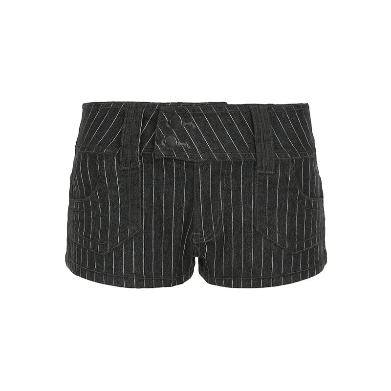Denim Stripe Shorts