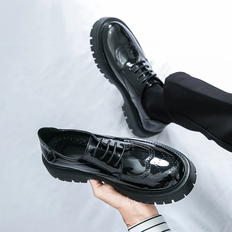 Leather Height Increasing Dress Shoes