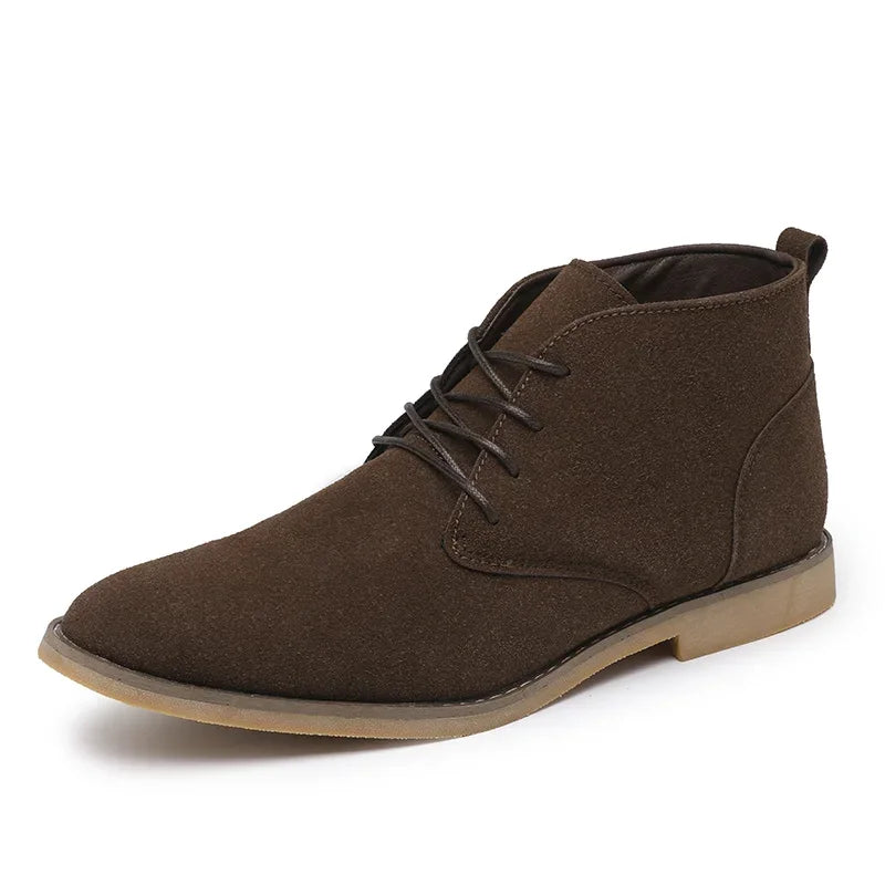 Brown Pointed-Toe Chelsea Boots