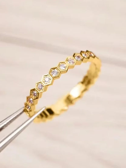 Zircon Wedding Band Ring