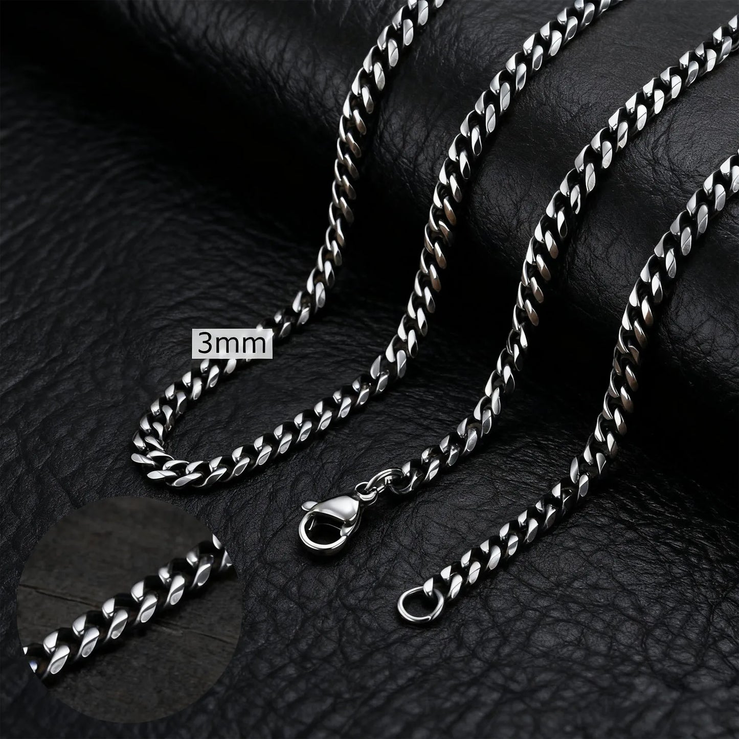 Metal Round Stainless Cuban Chain Party