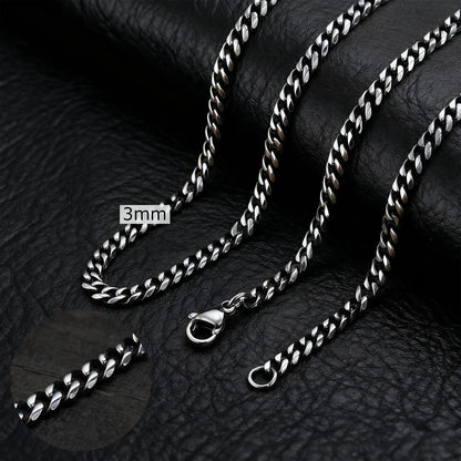 Metal Round Stainless Cuban Chain Party