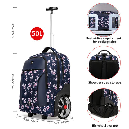 20-Inch Rolling Laptop Backpack