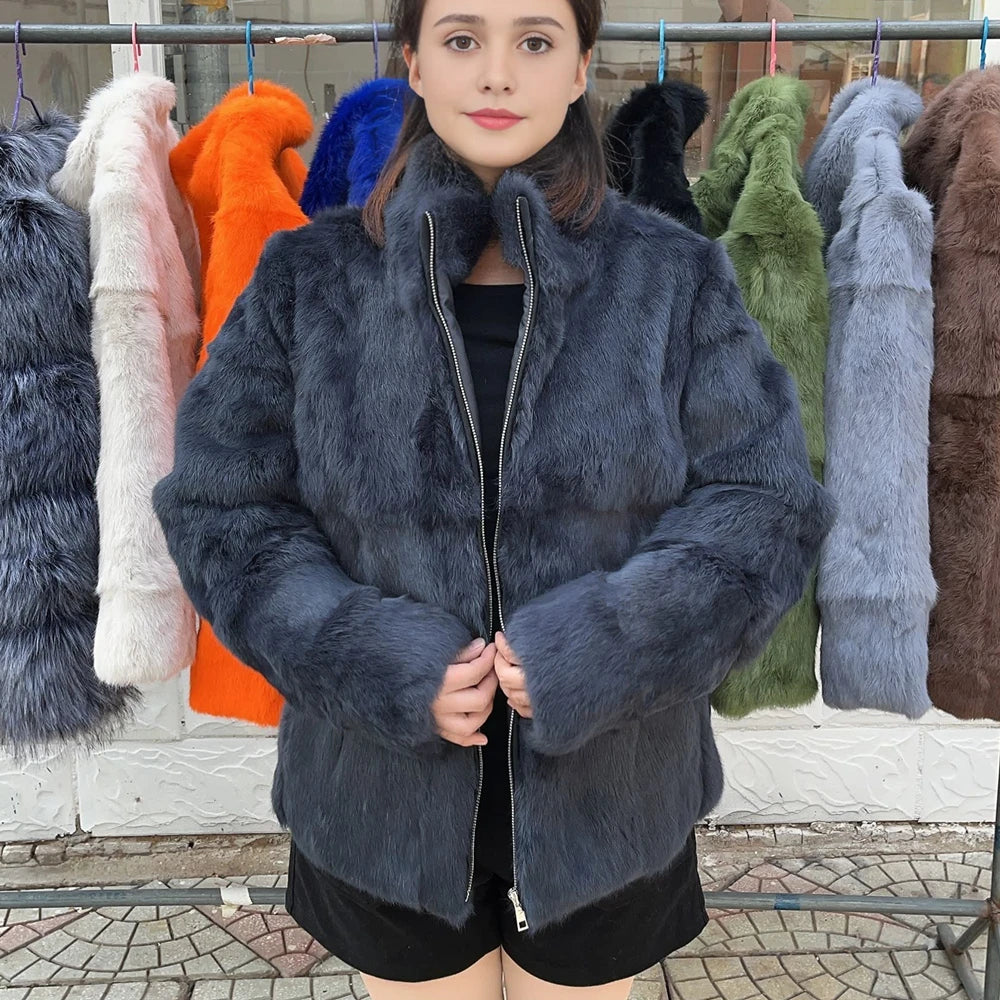 Rabbit Fur Bolero Jacket