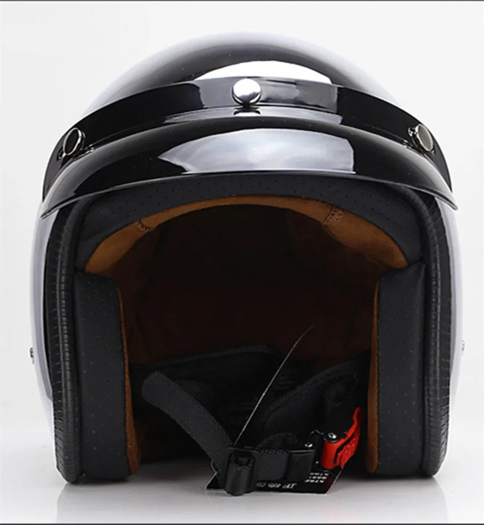 Mirror Chrome Retro Jet Helmet
