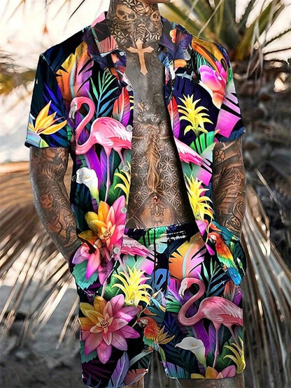 Jungle Print Hawaiian Shirt Set