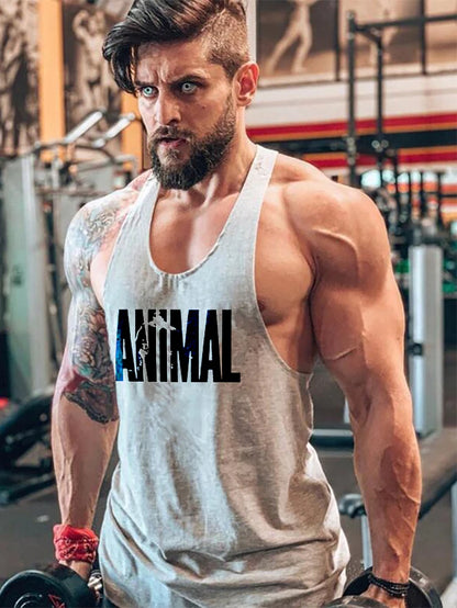ANIMAL Letter Printed Gym Clothing
