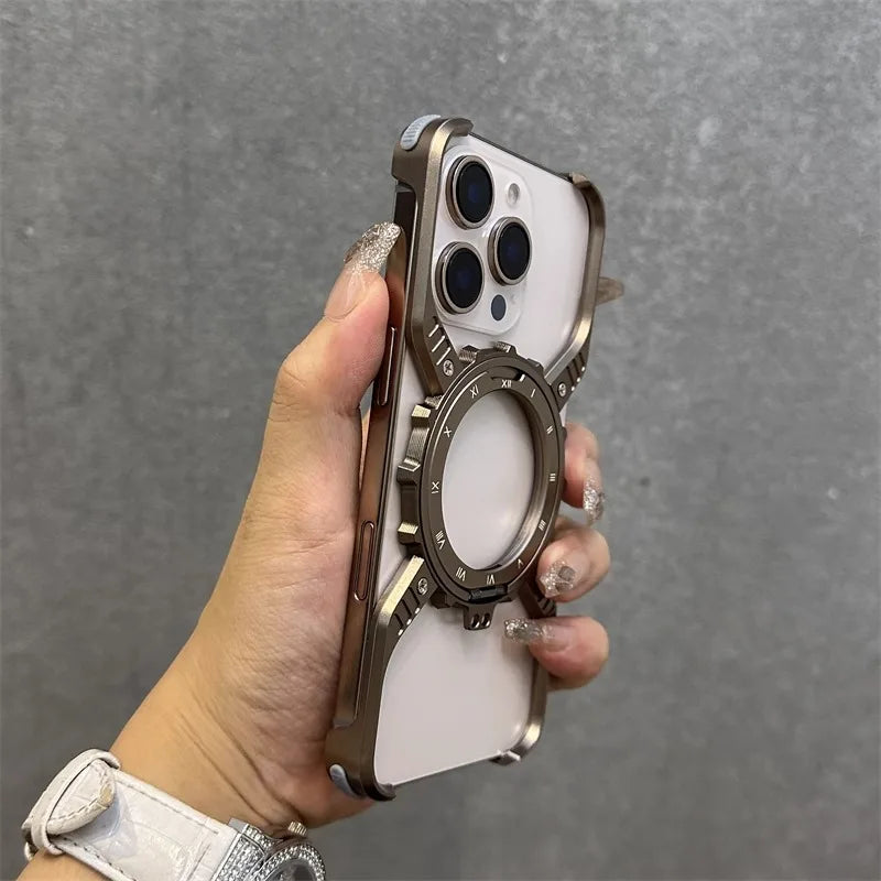 Aluminum Alloy Magnetic Case for iPhone 17 Pro Max | 17 Pro | 16 Pro Max | 16 Pro | 15 Pro Max | 15 Pro | 14 Pro Max | 14 Pro | 13 Pro