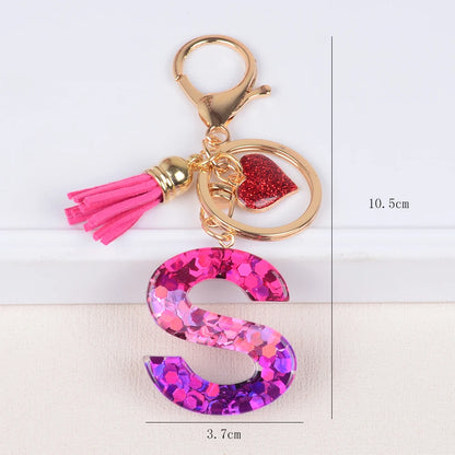 A-Z Alphabet Initial Letter Keychain