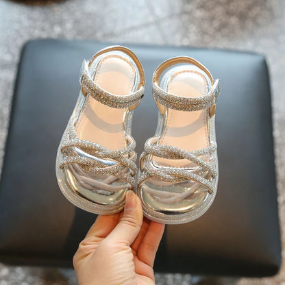 Open-Toe Hook-and-Loop Sandals