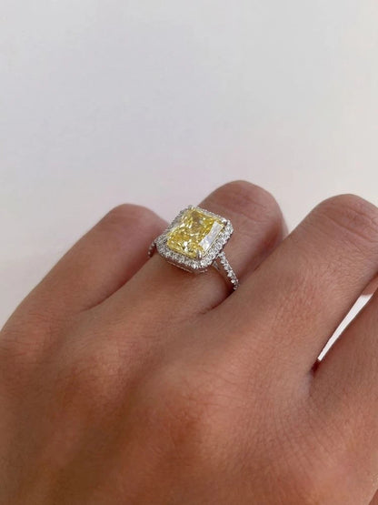 Rectangle Zircon Band Ring