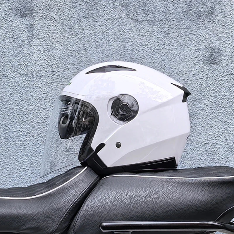Double-Lens Racing Half Helmet