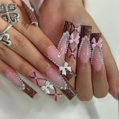 Leopard Cherry Press-On Nails