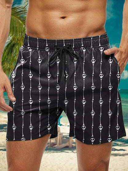 3D Floral Print Swim Trunks