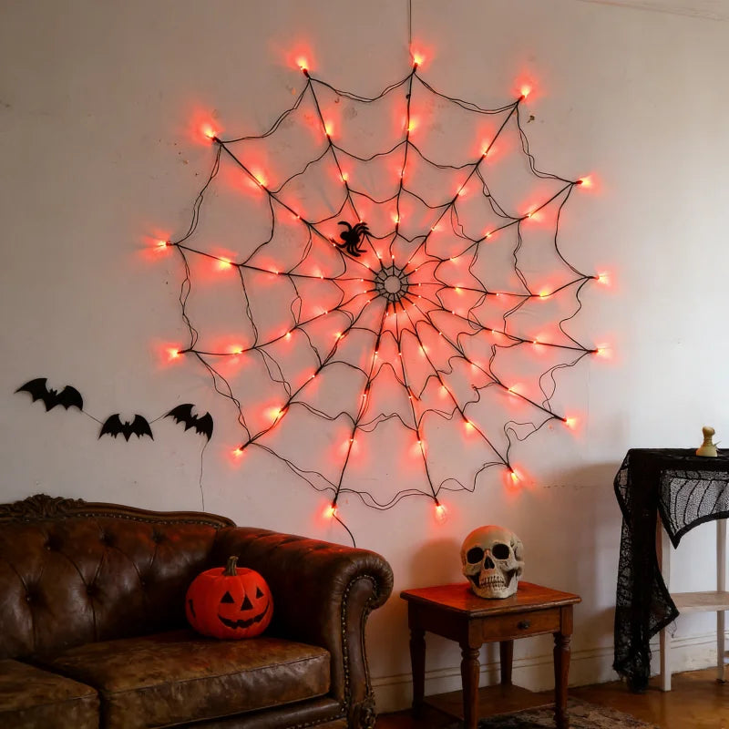 Glowing Spider Web Light Decor