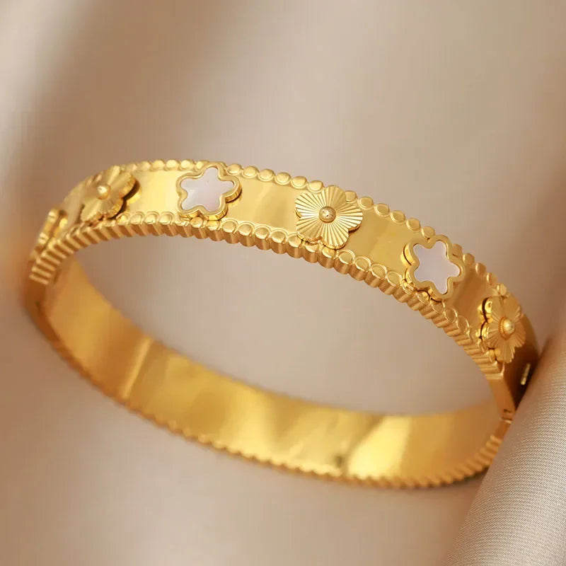 Gold Letter Cuff Bracelet