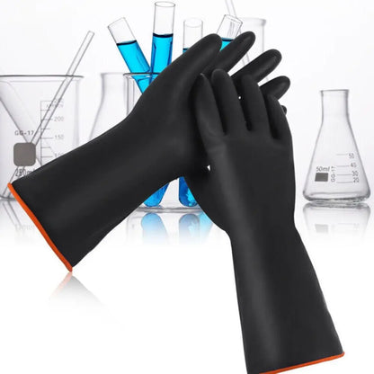 Long Acid-Resistant Rubber Gloves