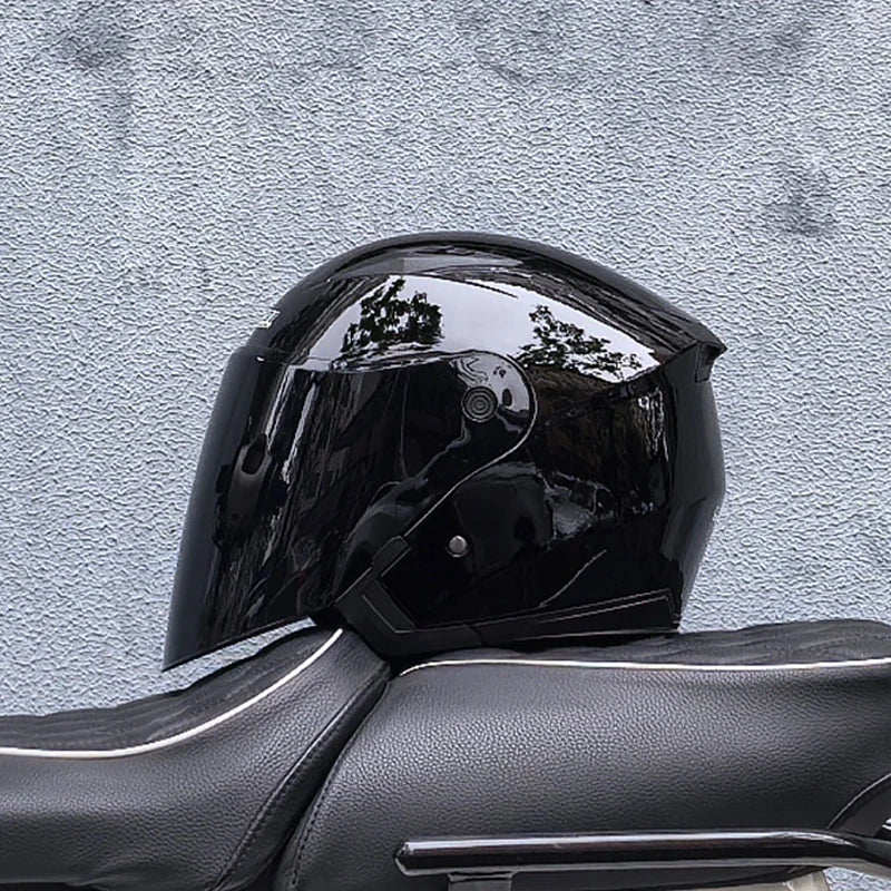 Double-Lens Racing Half Helmet