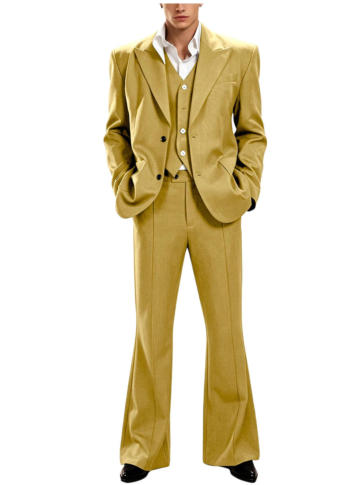 Vintage Peak Lapel Slim Suit