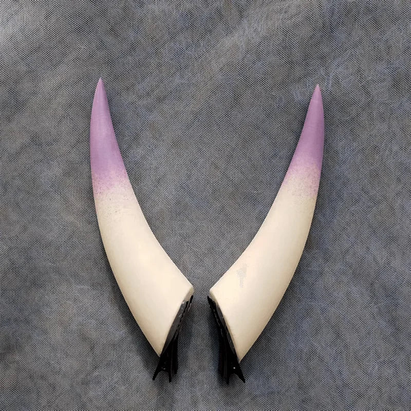 Gradient Devil Horns Hair Clip
