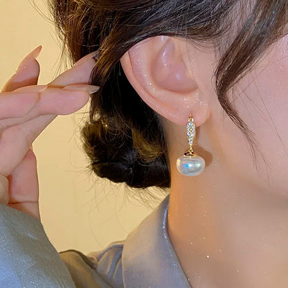 Heart Pearl Earrings