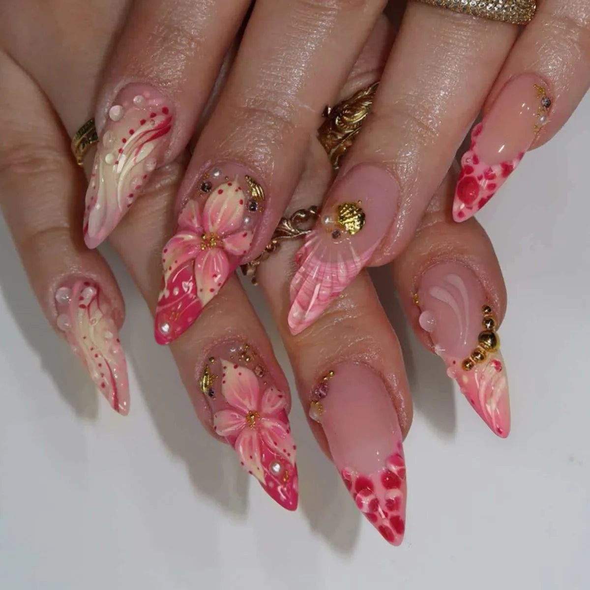 Floral Ballerina Press-On Nails