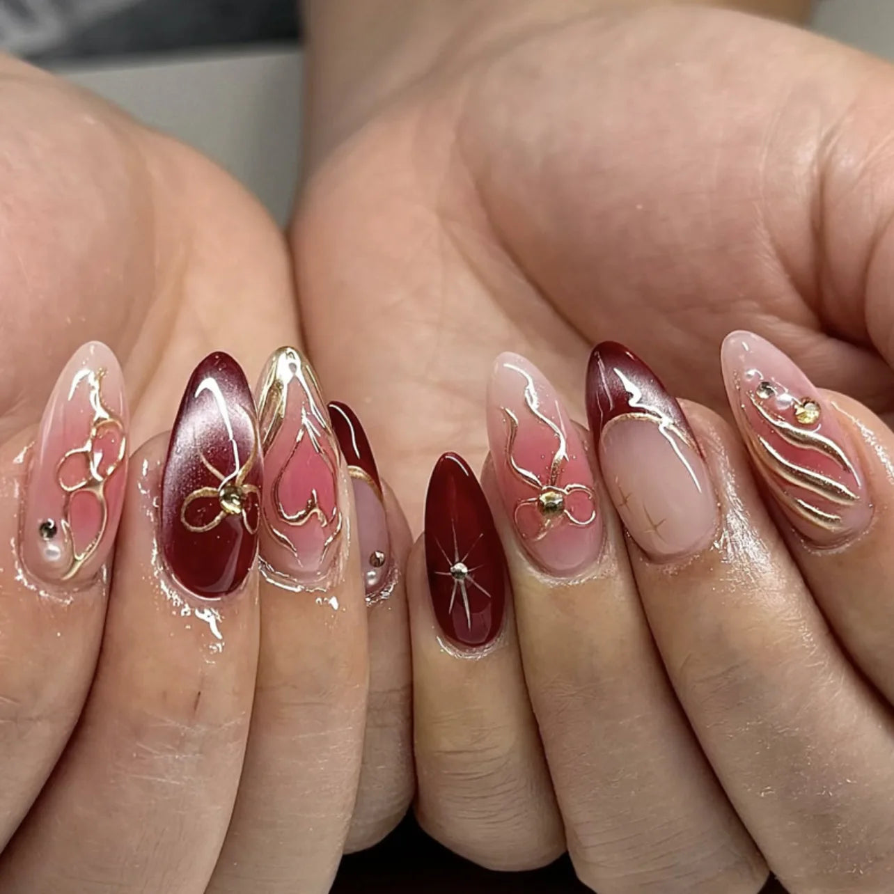 Floral Ballerina Press-On Nails