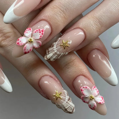 24Pcs French Ballerina Nail Tips