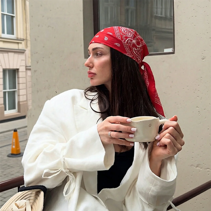 70cm Square Silk Scarf Hairband