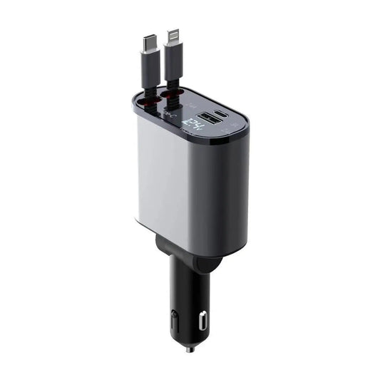 4 in 1 Retractable Car Charger