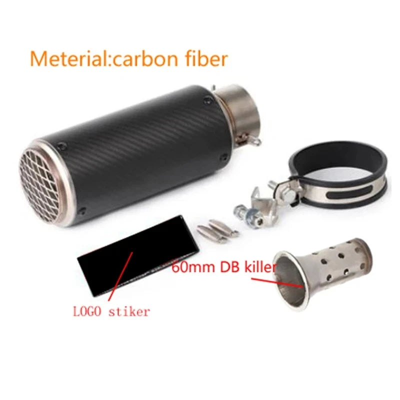 Universal 51/60mm Carbon Fiber Exhaust Muffler DB Killer