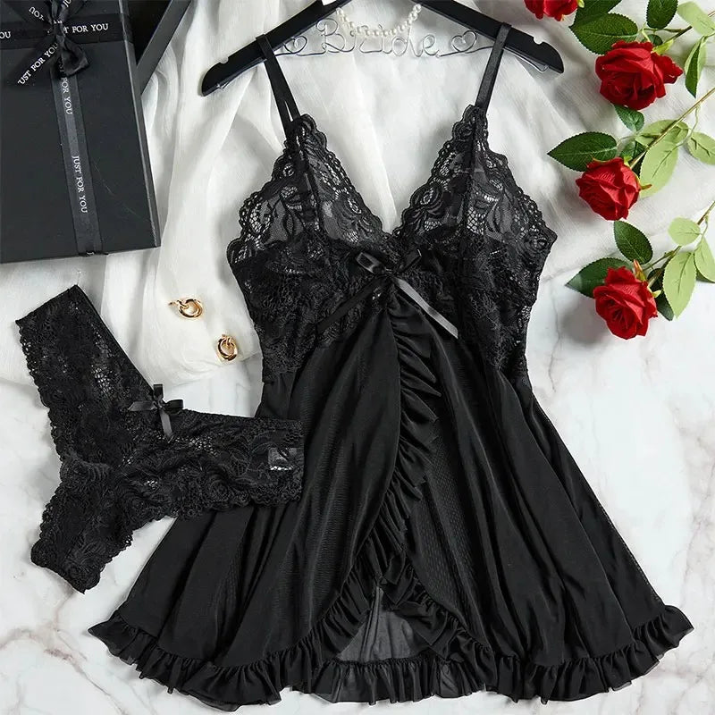 Lace Suspender Set
