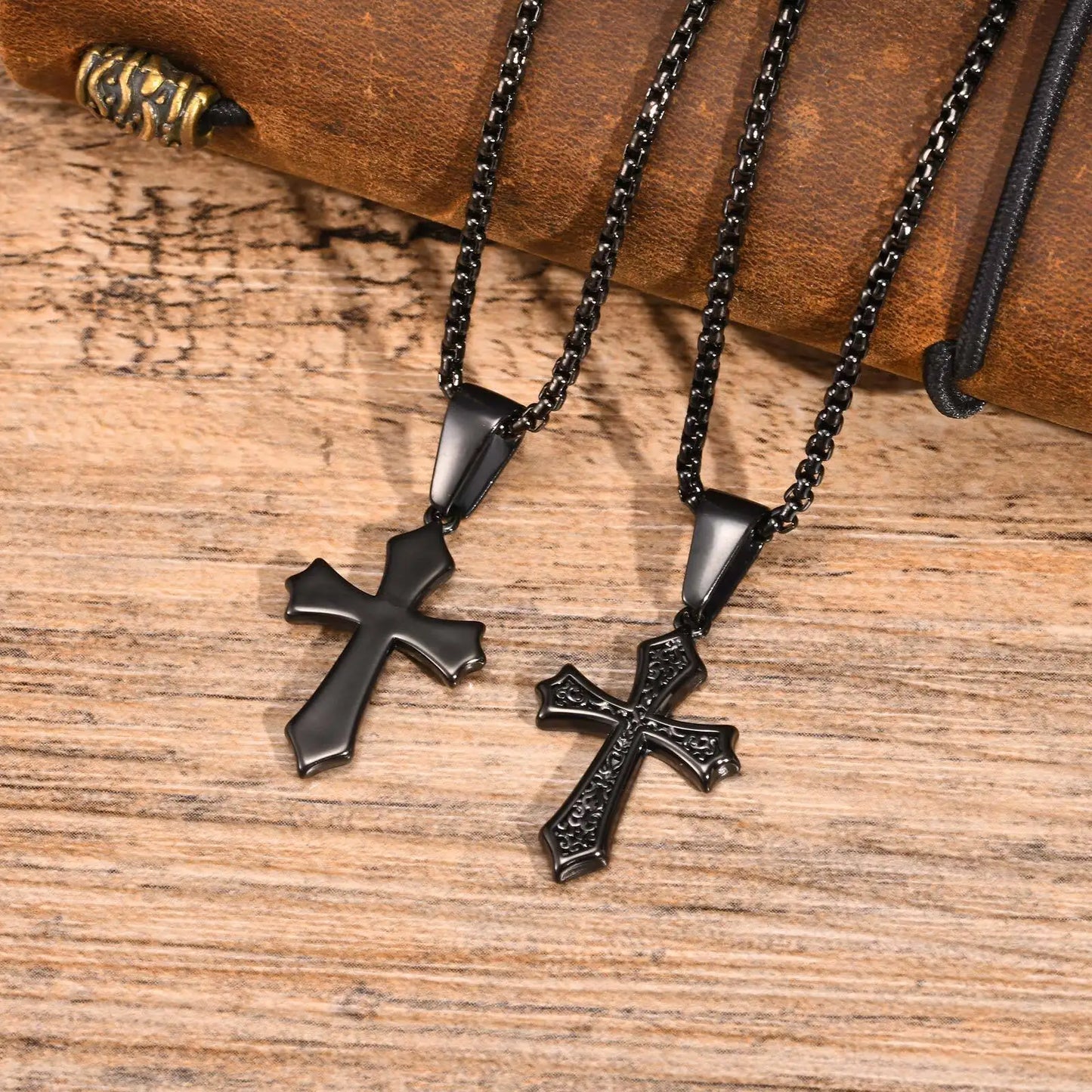Metal Stainless Steel Cross Necklace Street Party