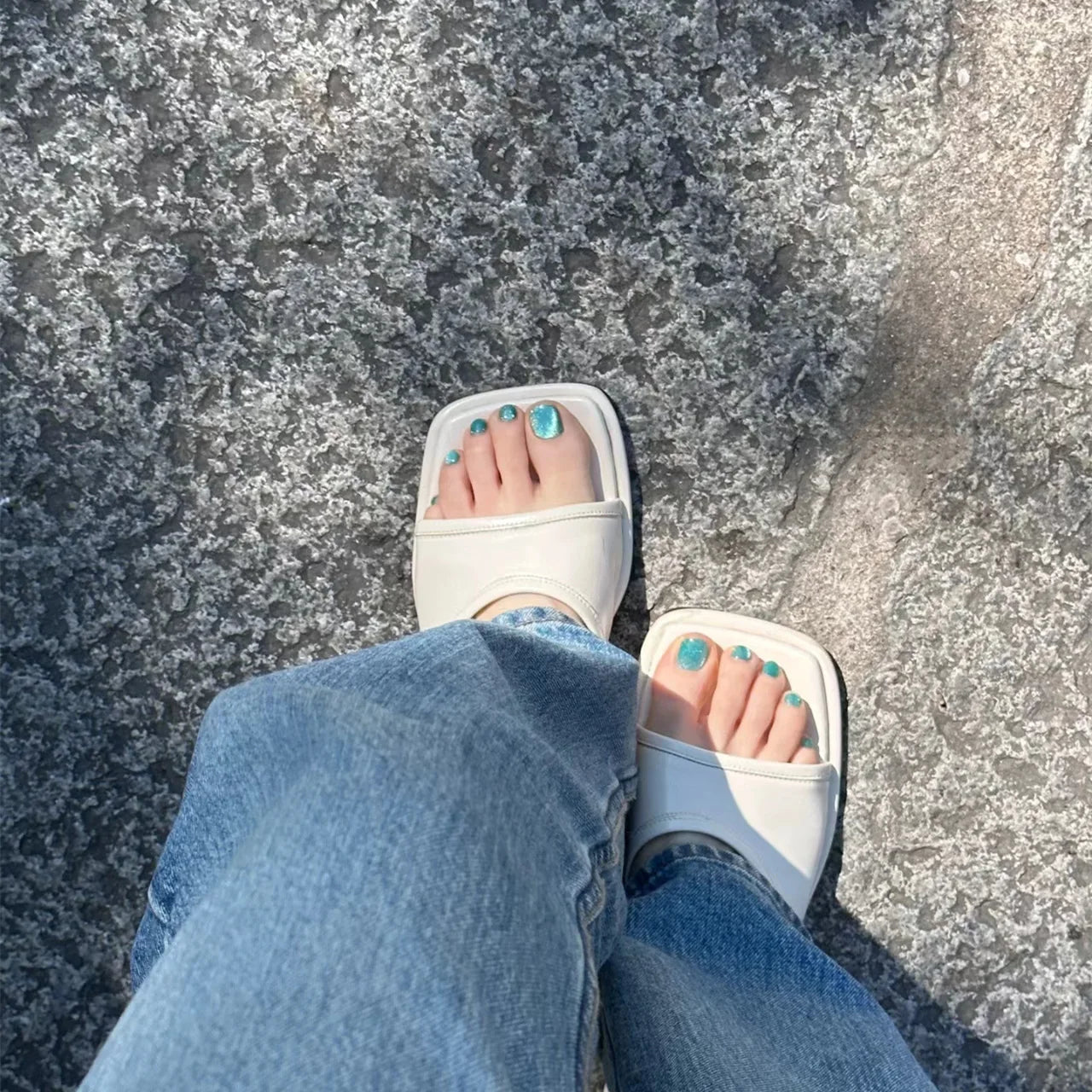 Diamond Toe Press-On Nails