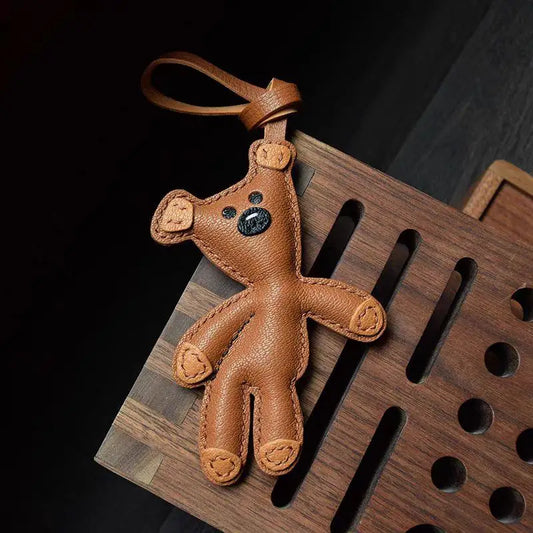 Vintage PU Bear Keychain