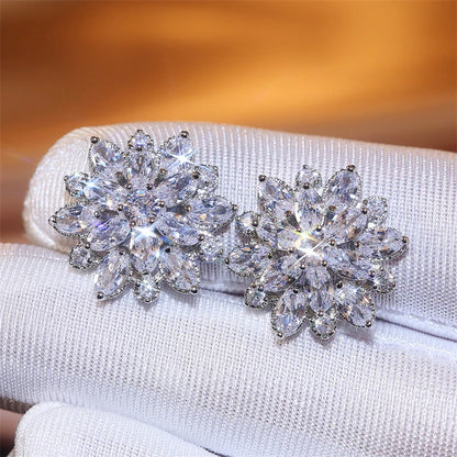 Geometric Zircon Studs