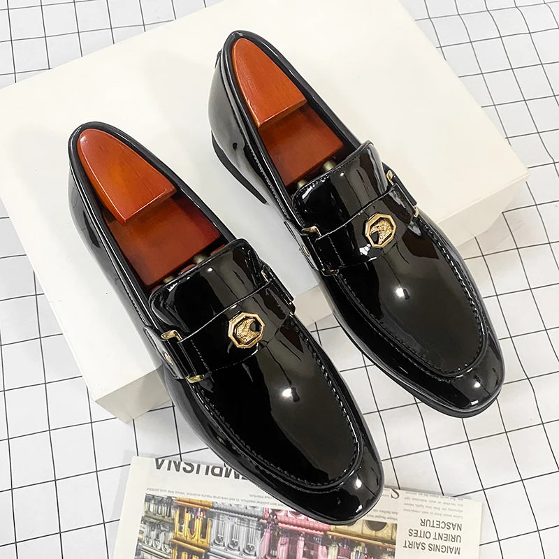 Black Round Toe Loafers