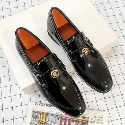 Black Round Toe Loafers