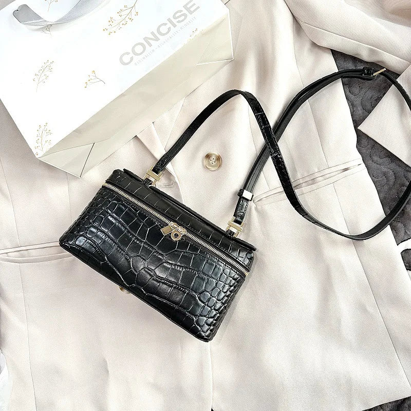 Crocodile Embossed Mini Clutch