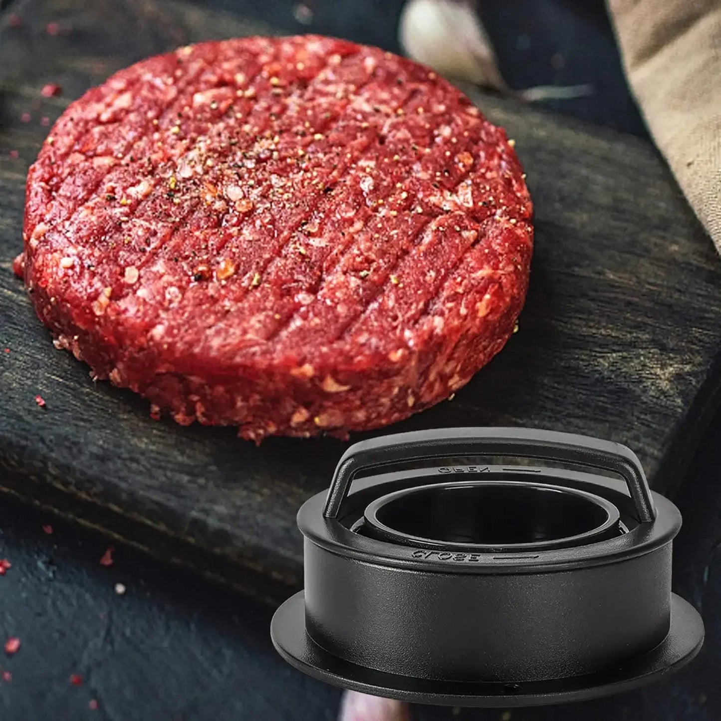 Plastic Kitchen Gadgets Round Hamburger