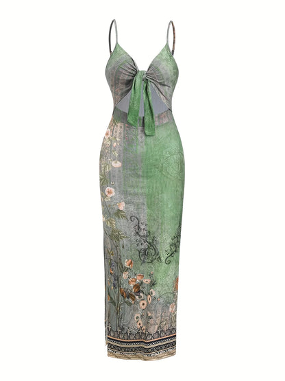 Summer Print Suspender Dress