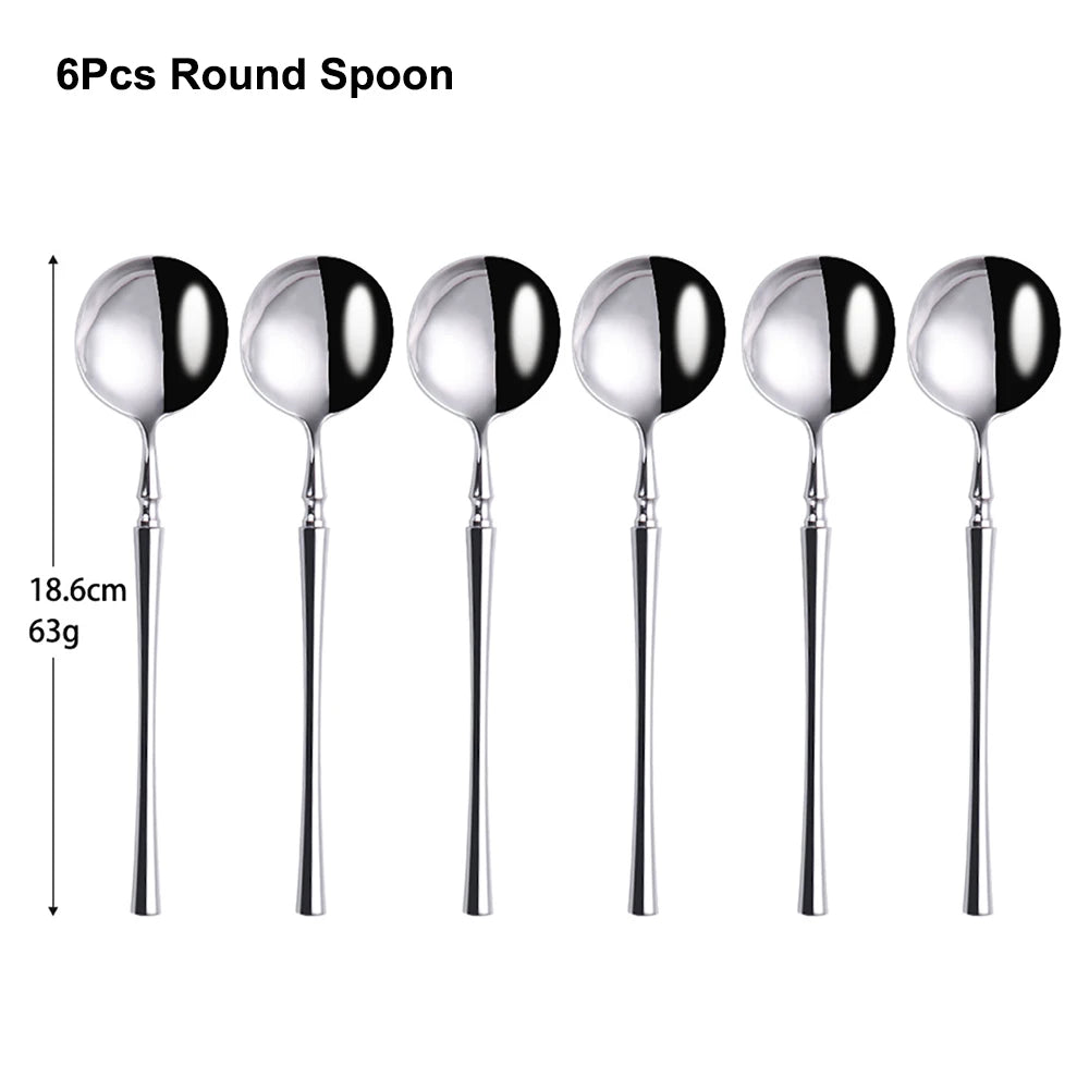 Metal Solid Color Spoon Set