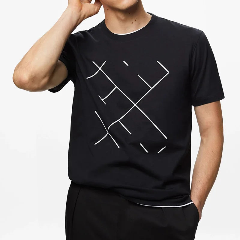 Cotton Letter Print Casual Tee