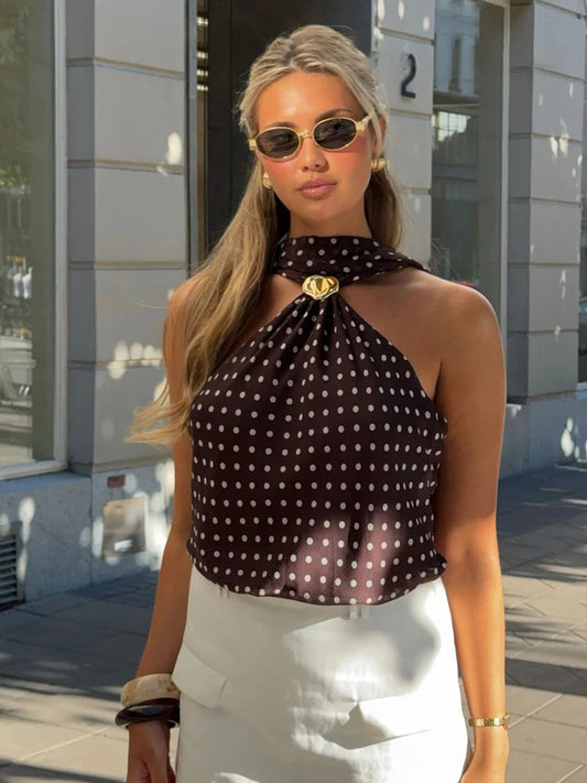 Polka Tassel Top