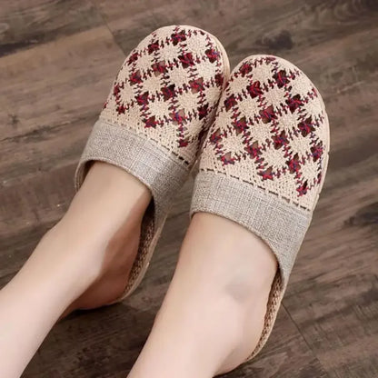 Linen Comfort Slides