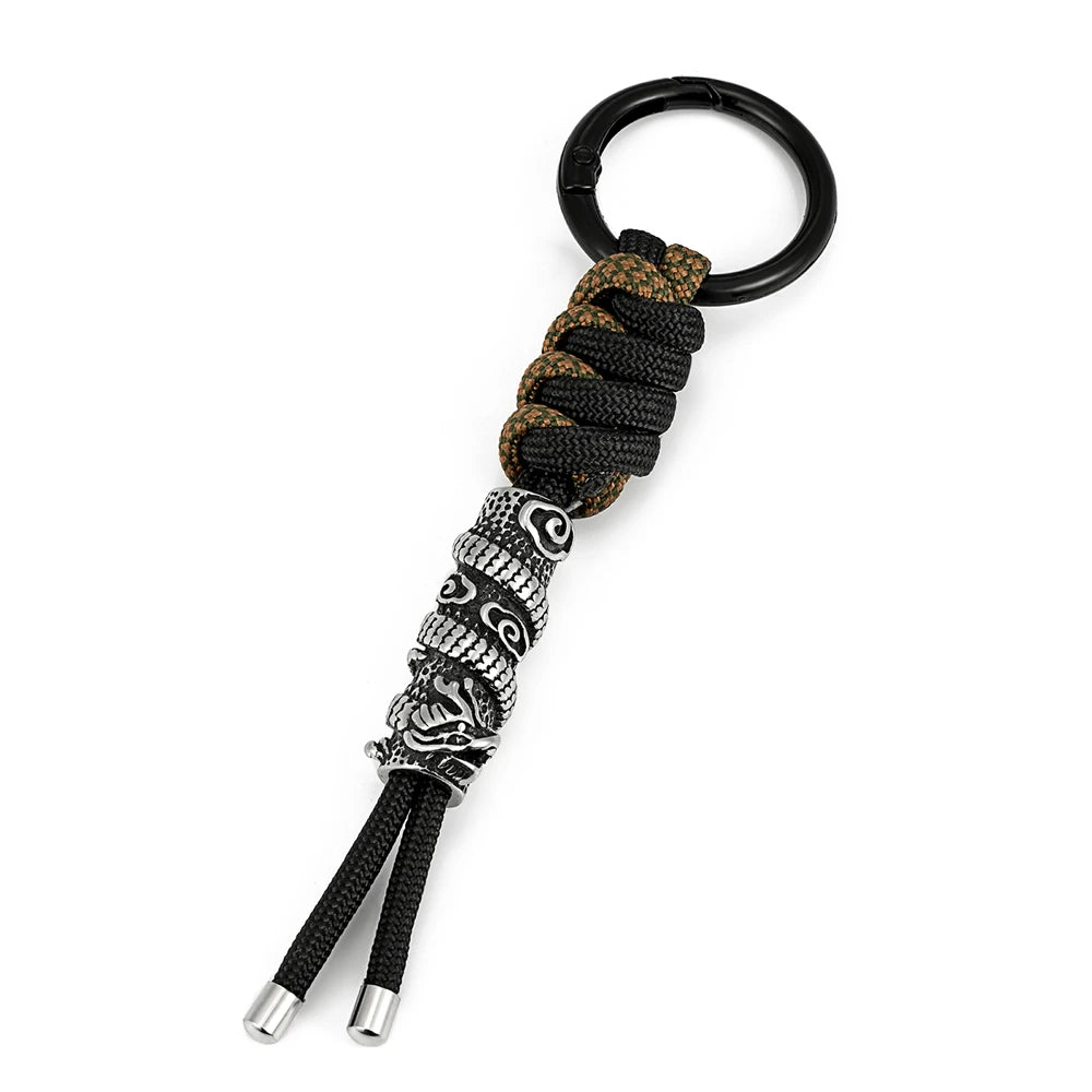 Chinese Dragon Paracord Keychain Handwoven