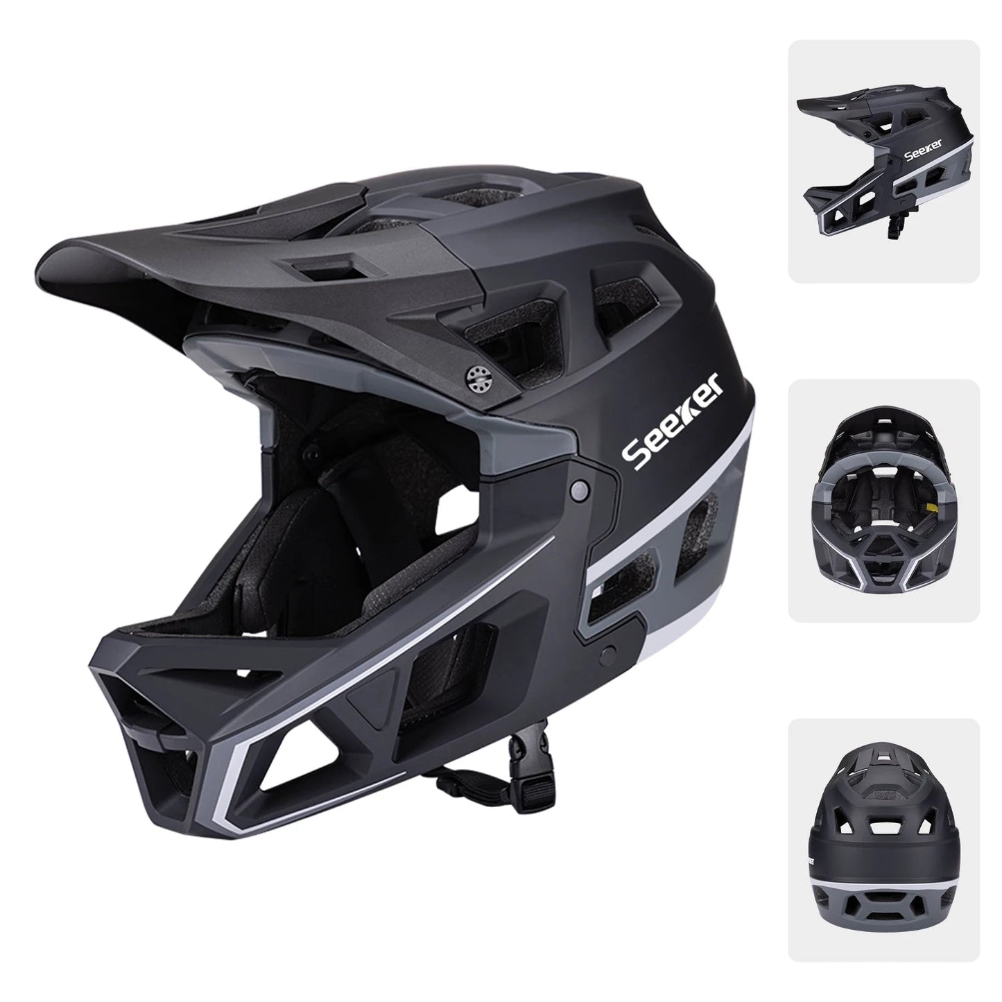 Integrated-Molding Off-Road Full Bike Helmet