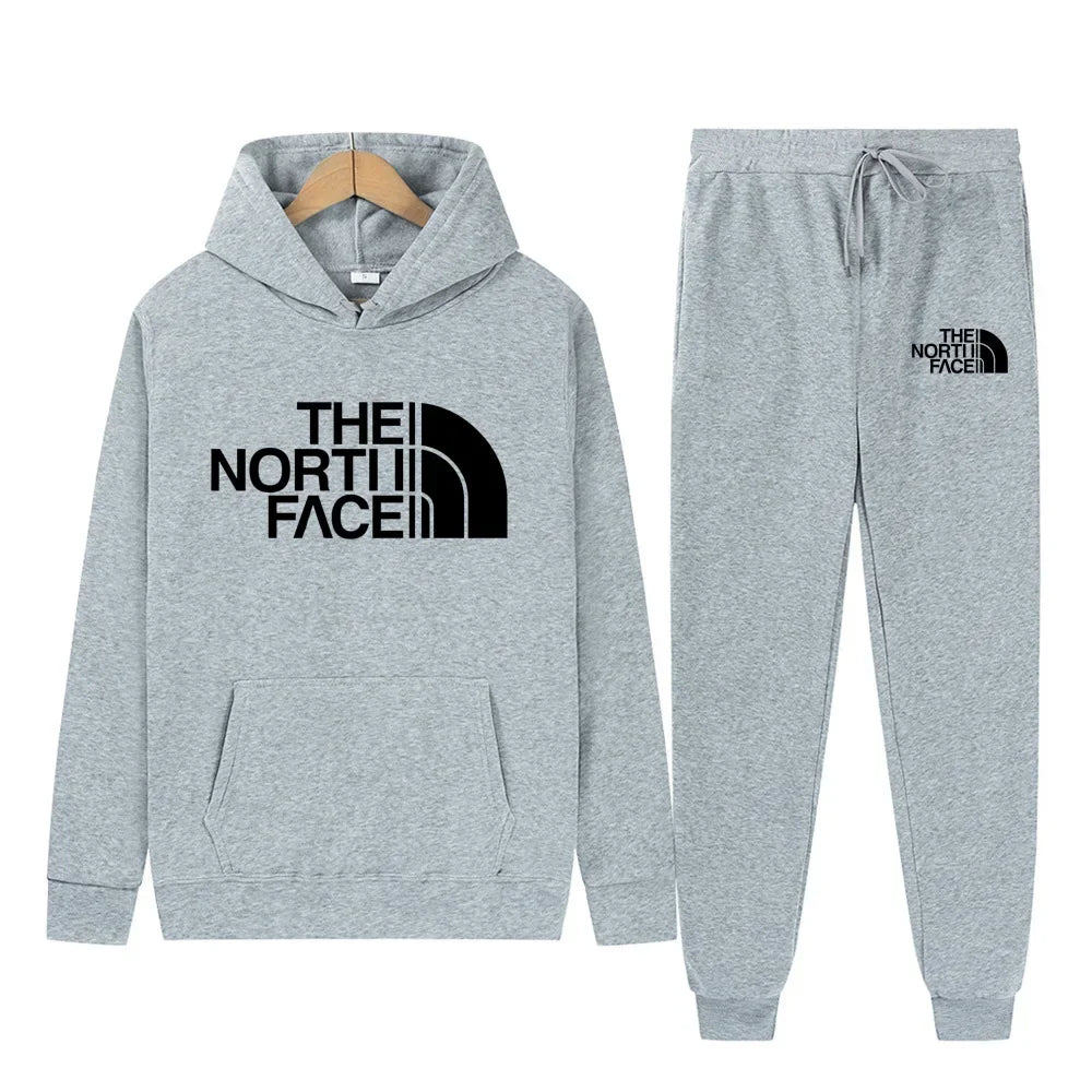 Unisex Two-Piece Hooded Tracksuit Set