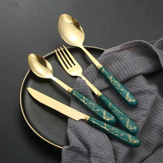 Metal Solid Tableware Set Stainless