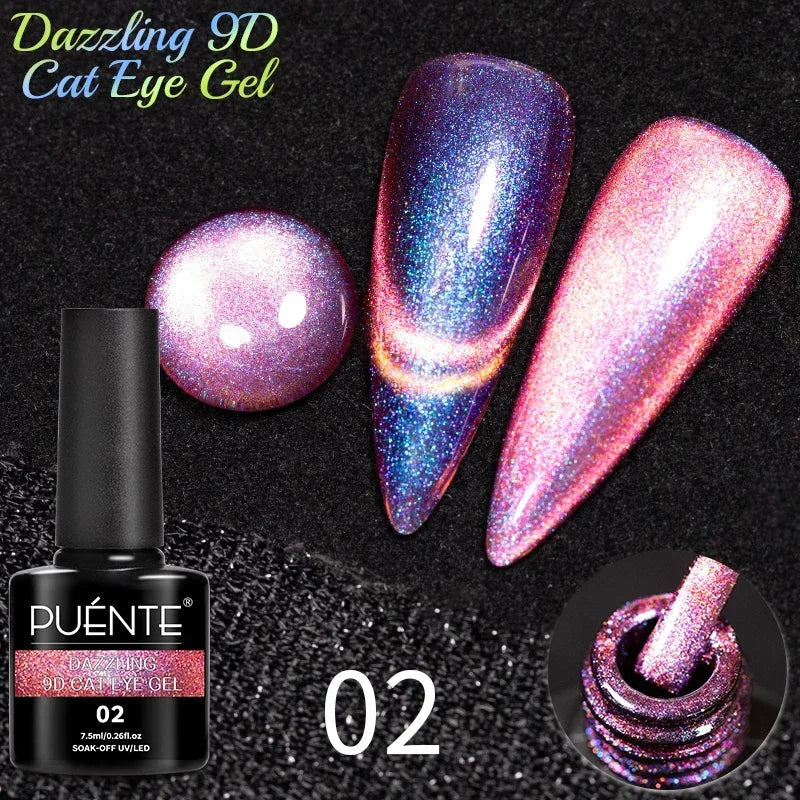 Wine Red Cat Eye Gel Polish